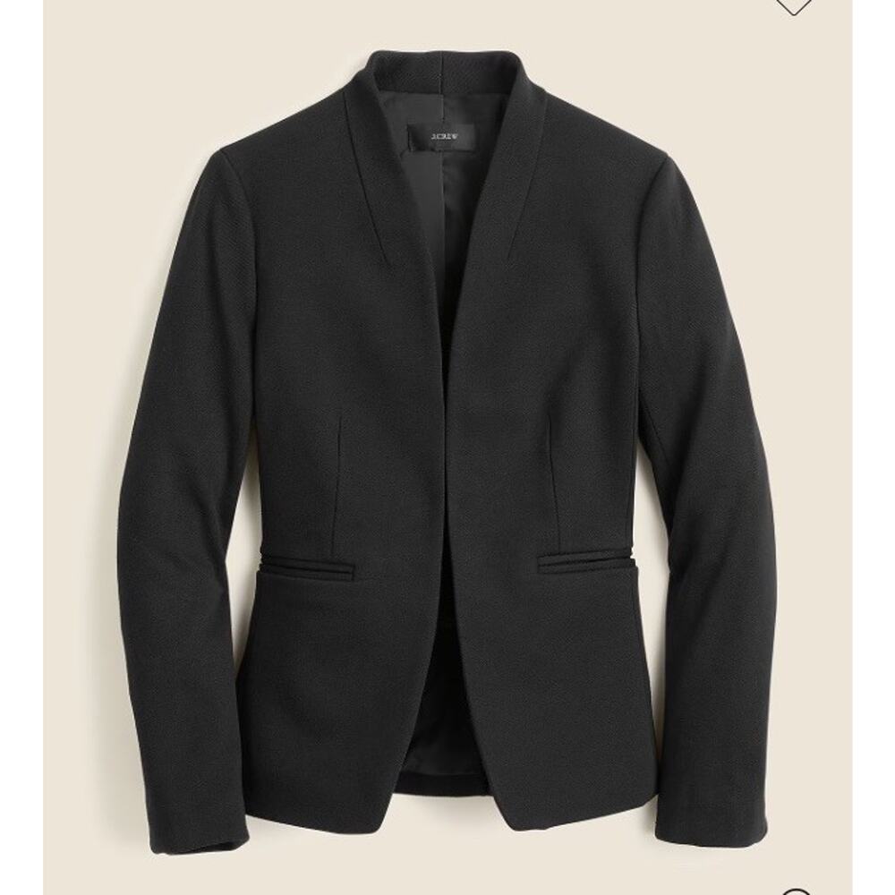 J Crew Going-out blazer in stretch twill Sz 8 New Black‎ H2743 Preppy Career